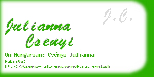 julianna csenyi business card